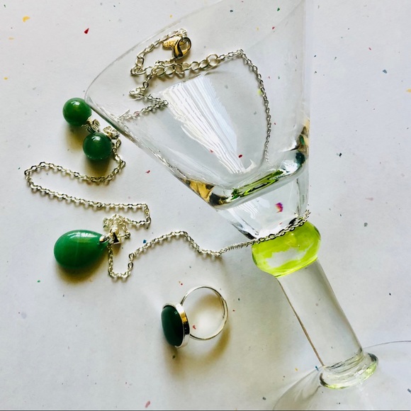 Aventurine stone jewelry set - Picture 3 of 3